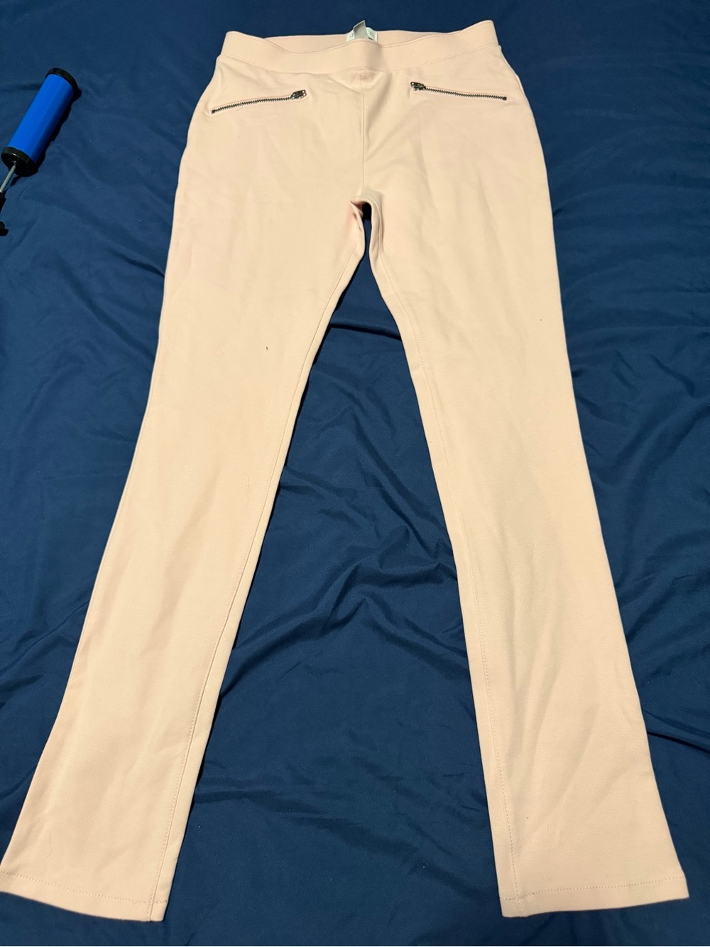 The Children's Place Light Pink Ponte Leggings with Front Zip Detail
